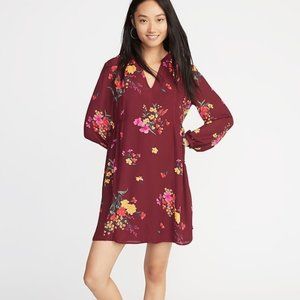 OLD NAVY Floral-Print Georgette Swing Dress for Women SIZE S Petite NWT